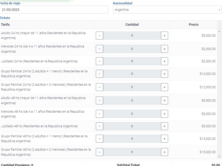 bus turístico de Buenos Aires precios